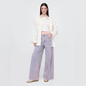 GAP Baggy Mid Rise Ultrasoft Jeans in Cloud Wash, Sz 26 Reg NWOT